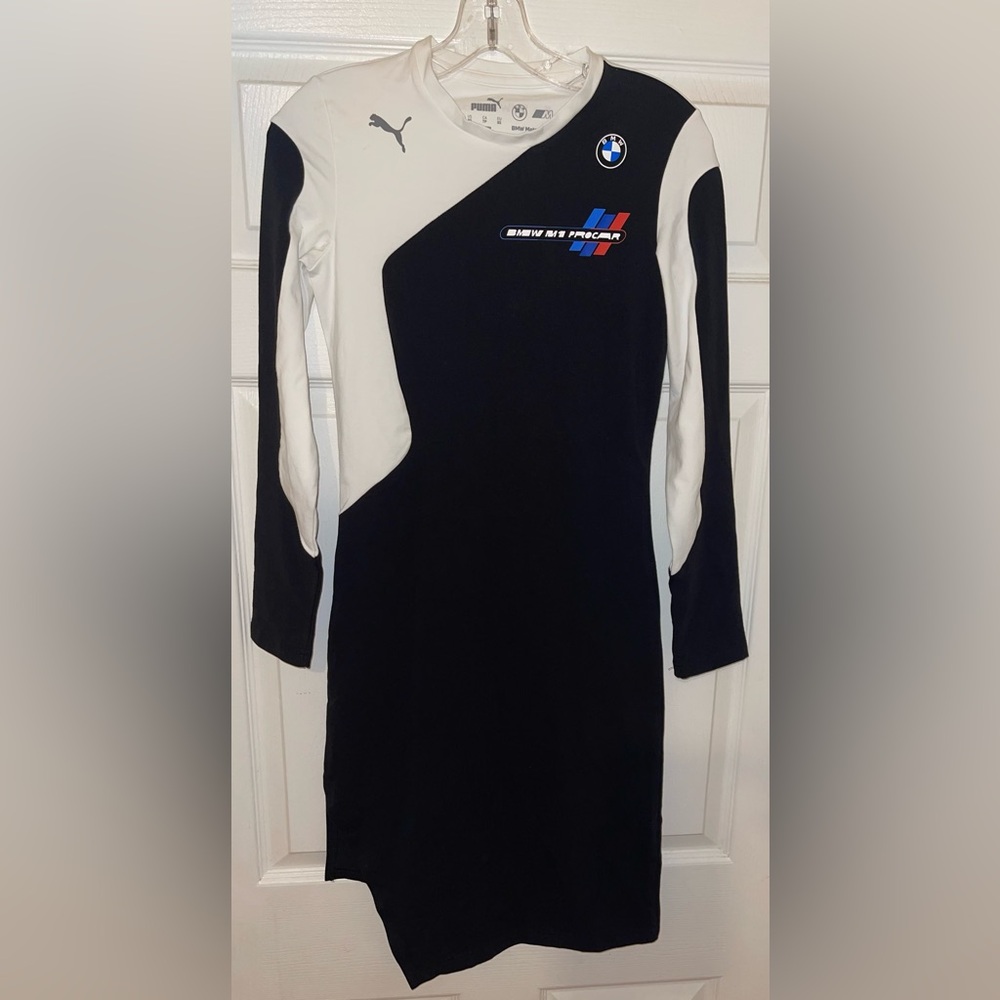 Puma Black and White Long Sleeve Dress